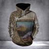 Carp Fishing Full Printing Hoodie shirt - IPH580