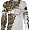 Flounder Personalized fishing tattoo camo all-over print long sleeve, T-shirt, Hoodie, Zip up hoodie - FSA16