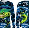 Mahi mahi fishing camo long sleeves shirt For Men And Women TATS83