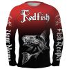 Redfish Puppy Drum fish reaper skeleton customize name long sleeves personalized gift TATS89