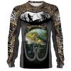 Walleye Fishing Fish hook camo Customize name 3D All over print shirts - personalized fishing apparel gift for men, women and kid - IPH1603