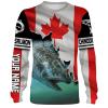 Chinook Salmon (King Salmon) Fishing 3D Canada Flag Patriot Custom name All over print shirts - personalized fishing gift for men and women - IPH1474