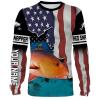 Red Snapper (Pargo) Fishing 3D Flying American Flag Patriot 4th of July Customize name All over print shirts - personalized fishing gift for men, women and kid - IPH1239