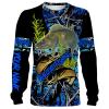 Walleye Fishing blue muddy camo Custom name All over print shirts - personalized fishing gift for men, women and kid - IPH1376