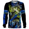 Largemouth Bass Fishing blue muddy camo Custom name All over print shirts - personalized fishing gift for men, women and kid - IPH1383