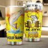 Redfish Puppy Drum n Beer Fishing Customize name Stainless Steel Tumbler Cup Personalized Fishing gift for fisherman