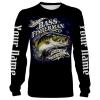 Bass Fisherman fishing Customize name All over print shirts - personalized fishing gift for men and women - IPH987