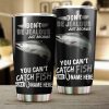 Chinook Salmon Fishing Don't be jealous Funny Customize name  Stainless Steel Tumbler Cup Personalized Fishing gift for fisherman