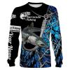 Great Barracuda blue muddy camo fish hook Customize name All over print shirts - fishing gift for men and women - IPH1491