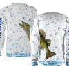 Walleye Fishing Wrap around bubbles Customize name All over print shirts - personalized funny fishing shirts for men, women and kid - IPH1214