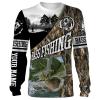 Largemouth Bass Fly fishing Camo Custom name All over print shirts Personalized Fishing gift for men, women and kid - IPH1343