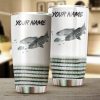 Striped Bass Fishing Customize name Tumbler Cup Personalized Fishing gift for fisherman