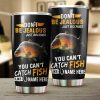 Carp Fishing Don't be jealous Funny Customize name  Stainless Steel Tumbler Cup Personalized Fishing gift for fisherman