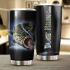 1pc Largemouth Bass Fishing 3D Custom name Stainless Steel Tumbler Cup