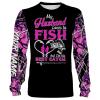 Largemouth Bass Fishing Pink muddy camo sentimental Custom name All over print shirts - personalized love fishing gift for wife - IPH1385