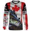 Largemouth Bass Fishing 3D Canada Flag Patriot Custom name All over print shirts - personalized fishing gift for men and women - IPH1400