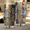 Fish Reaper muddy camo Customize name Stainless Steel Tumbler Cup Personalized Fishing gift for fisherman
