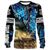 Walleye Fishing Blue muddy camo Custom name All over print shirts - personalized fishing gift for men, women and kid - IPH1427