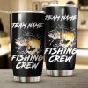 Walleye Fishing Crew Customize name Stainless Steel Tumbler Cup Personalized Fishing gift fishing team