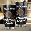 Halibut Fishing Crew Customize name Stainless Steel Tumbler Cup Personalized Fishing gift fishing team