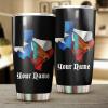 1pc TX Texas Redfish Puppy Drum Texas Flag Custom name Stainless Steel Tumbler Cup
