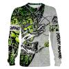 Walleye Fishing tattoo lime green muddy camo Custom name All over print shirts - personalized fishing gift for men, women and kid - IPH1387