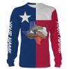 Texas Slam Redfish Puppy Drum, Trout, Flounder Fishing Texas Flag Custom name All over print shirt - personalized Patriotic fishing gift for men, women and kid - IPH1406