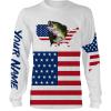 Bass Fishing American Flag Patriot Custom name All over print shirts - personalized 4th of July fishing gift for men, women and kid - IPH1299