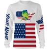 Mahi Mahi (Dorado) Fishing American Flag Patriot Custom name All over print shirts - personalized 4th of July fishing gift for men, women and kid - IPH1301