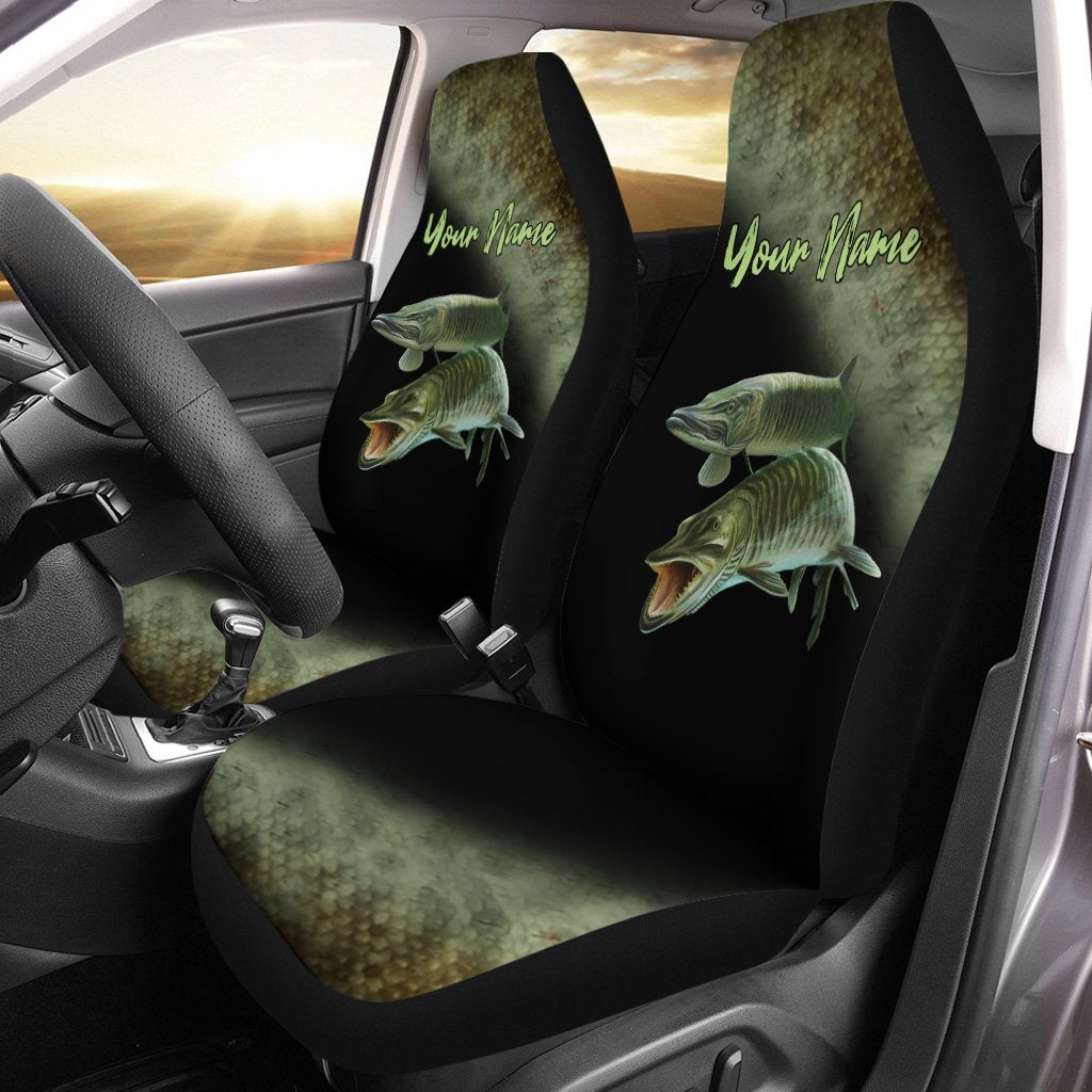 Musky (Muskie) Fishing Scale Customize 3D Printed Seat Covers, perfect car  accessories - FishingdailyShop