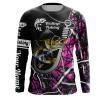Walleye Fishing Pink Camo customize name long sleeves, Long sleeve hooded personalized gift for Fishing lovers - IPH1684