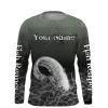 Catfish Fishing  Aqua Camo customize name long sleeves, Long sleeve hooded  personalized gift for Fishing lovers - IPH1749
