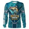 Walleye fishing Blue Scale Camo Fishing makes me happy Customized Name 3D All Over print shirts personalized fishing apparel for Adult and kid NQS552