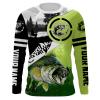 Largemouth Bass Fishing Fish On performance fishing shirt customize name long sleeves  30+ personalized gift for Fishing lovers - NQS613