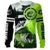 Largemouth Bass fishing Customize Name All Over Printed Shirts For Men And Women Personalized Fishing Gift NQS241