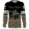 Walleye Fishing Camo Long sleeves All Over Printed Shirts For Adult And Kid NQS252