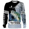 Largemouth Bass Ice Fishing 3D All Over Printed Shirts For Adult And Kid NQS295