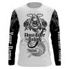 Ghost Rider Fishing Kingfish Fish Reaper customize name long sleeves shirt  personalized gift for Fishing lovers - NQS714