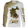 Walleye Scale Fishing Makes Me Happy Customize Name 3D All Over Pinted Shirts Personalized Fishing Gift For Men, Women And Kid NQS366