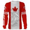 Bass Fishing 3D Canadian Flag Customize name All over print shirts - personalized fishing gift for men and women and Kid - NQS490