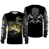 Largemouth Bass Fish On Fish Reaper Customized name All over print shirts - personalized fishing gift for men, women and kid - NQS508