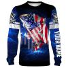 Walleye Fishing 3D American Flag Patriot Customize name All over print shirts - personalized fishing gift for men and women and Kid - NQS414