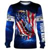 Musky Fishing 3D American Flag Patriot Customize name All over print shirts - personalized fishing gift for men and women and Kid - NQS423