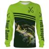Largemouth Bass Fishing Fish Reaper Green Custom name All over print shirts - personalized fishing gift for men, women and kid - NQS545