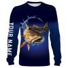 Redfish Puppy Drum Fishing Blue Customize Name 3D All Over printed Shirts NQS329