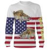 Walleye Fishing American Flag Patriot Customize name All over print shirts - personalized Patriotic 4th of July fishing shirt gift for Adult And Kid NQS460