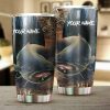 Catfish Fishing Customize name Camo Tumbler Cup Personalized Fishing gift for fisherman