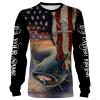 Catfish Fishing 3D American Flag Patriotic Customize name All over print shirts - personalized fishing gift for Adult and Kid - NQS484