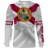 Bass fishing Florida State Flag 3D All Over print shirts saltwater personalized fishing apparel for Adult and kid NQS433