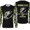 Bass Fishing Dad Like A Normal Dad But Cooler Customize Name 3D All Over Printed Shirts Personalized Gift For Father's day NQS352